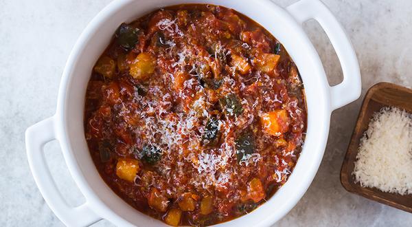  Aubergines piquantes au parmesan