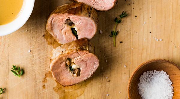 Filets de porc aux champignons et au fromage